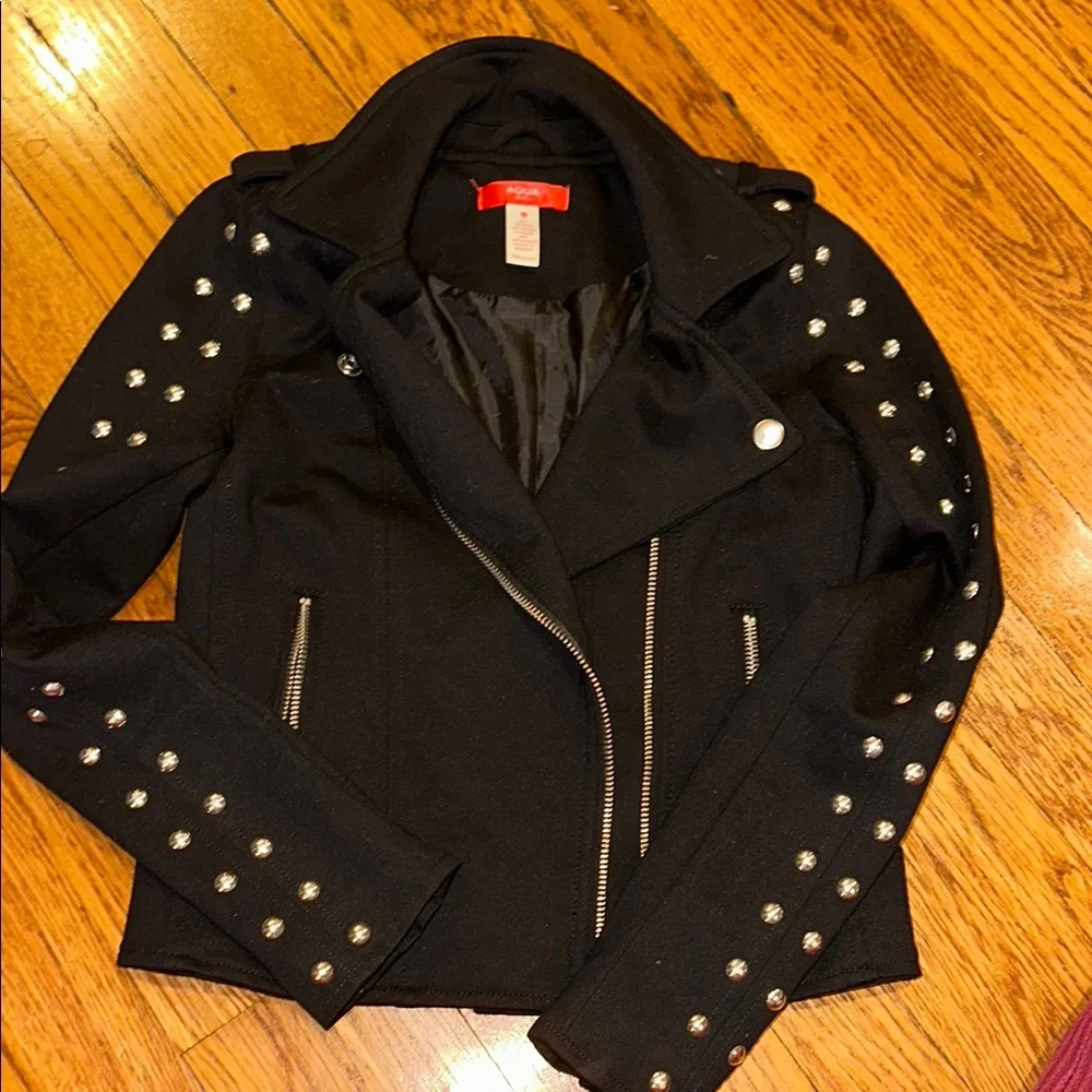 Aqua girls size M studded motto jacket - Picture 1 of 4